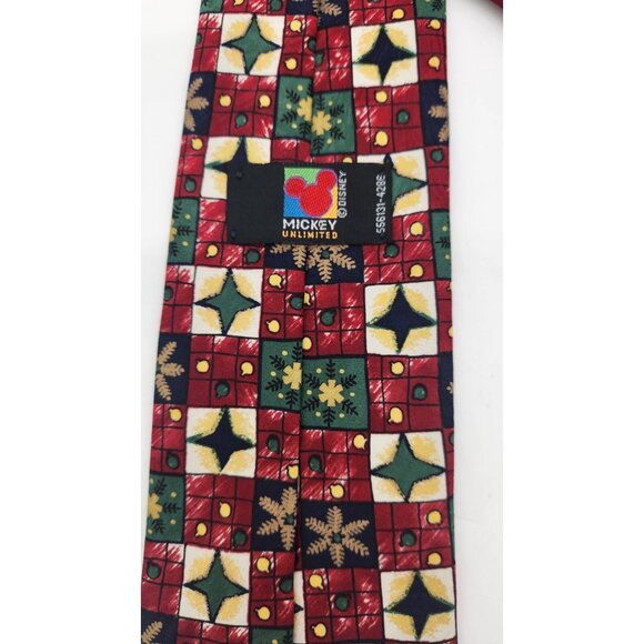 Holiday Necktie Disney Character Mickey Mouse Goofy Donald Duck Tie Mens 56"x4" - Picture 4 of 6